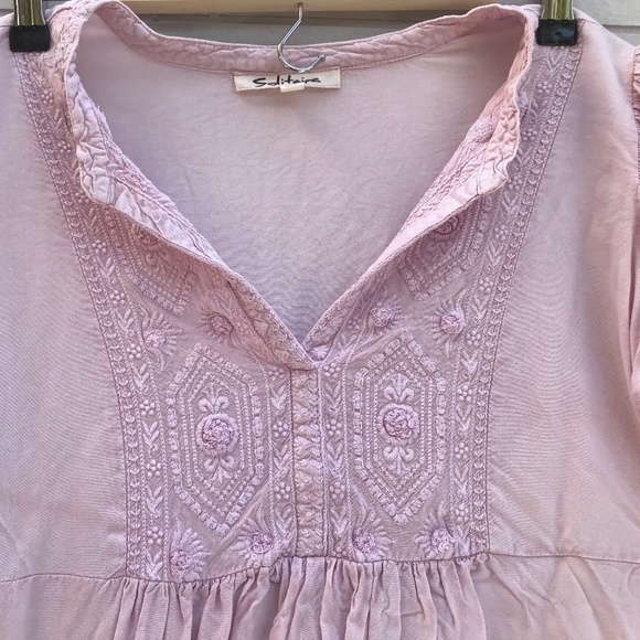 Boho light pink blouse - Picture 1 of 5